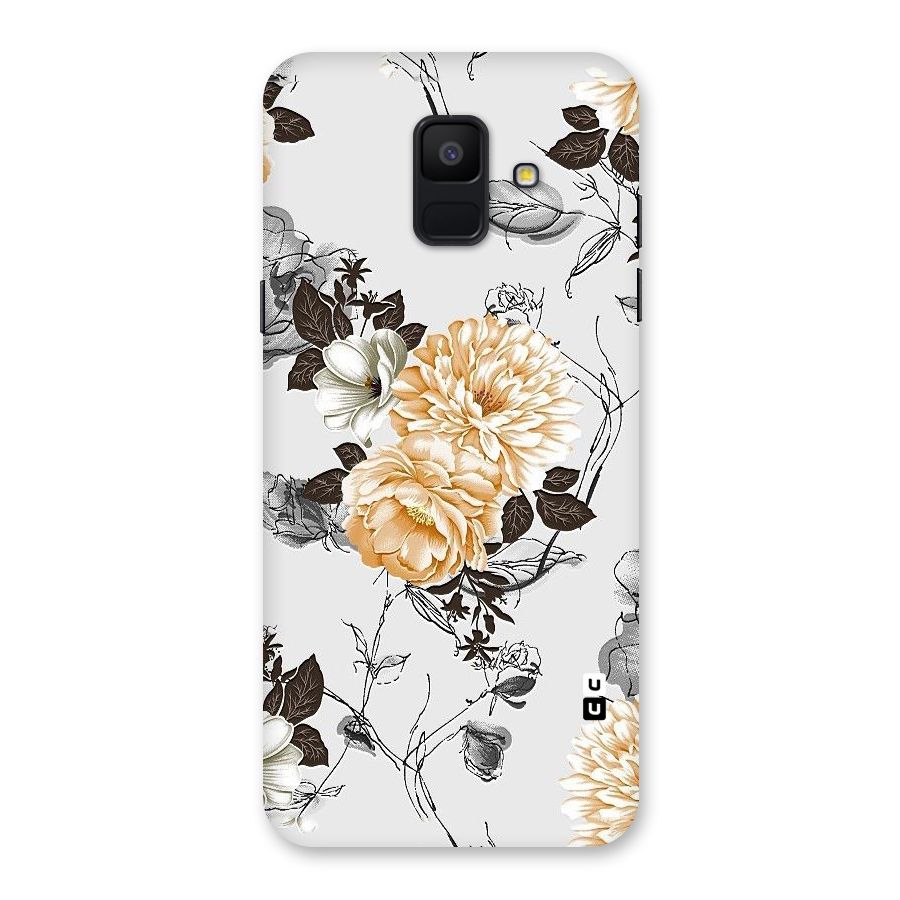 Yellow Floral Back Case for Galaxy A6 (2018)