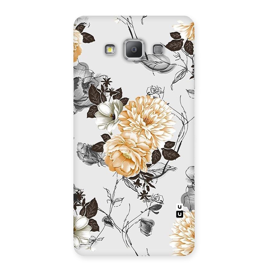 Yellow Floral Back Case for Galaxy A7
