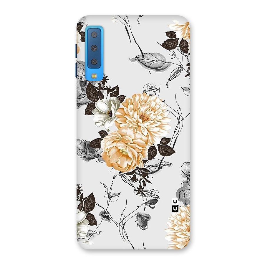 Yellow Floral Back Case for Galaxy A7 (2018)