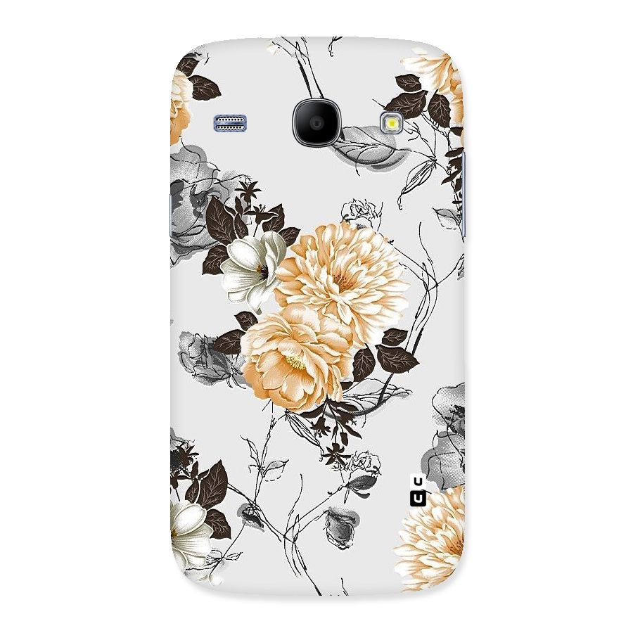 Yellow Floral Back Case for Galaxy Core