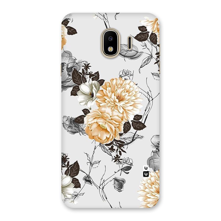 Yellow Floral Back Case for Galaxy J4