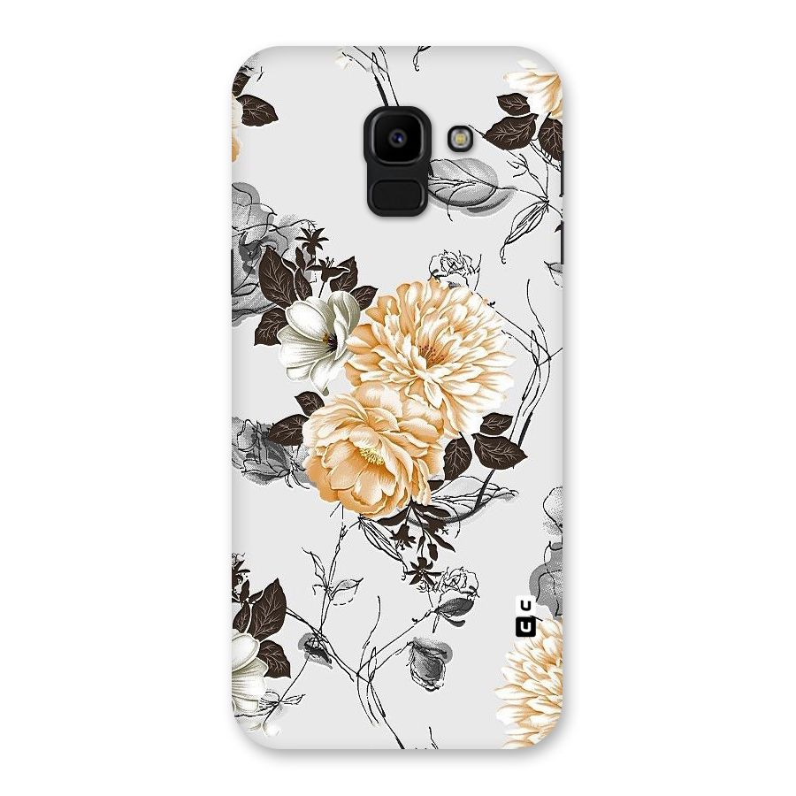 Yellow Floral Back Case for Galaxy J6
