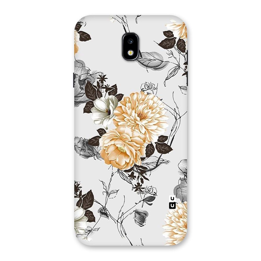 Yellow Floral Back Case for Galaxy J7 Pro