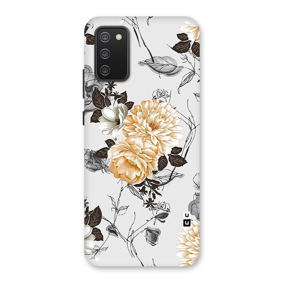 Yellow Floral Back Case for Galaxy M02s