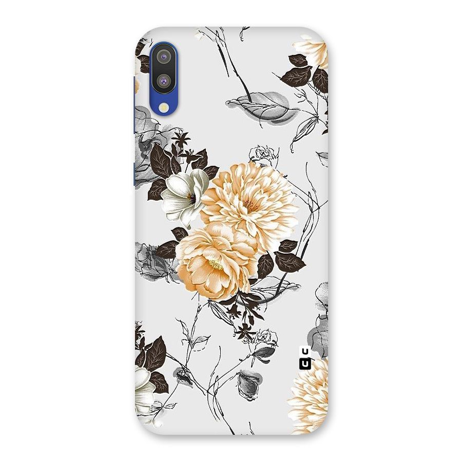 Yellow Floral Back Case for Galaxy M10