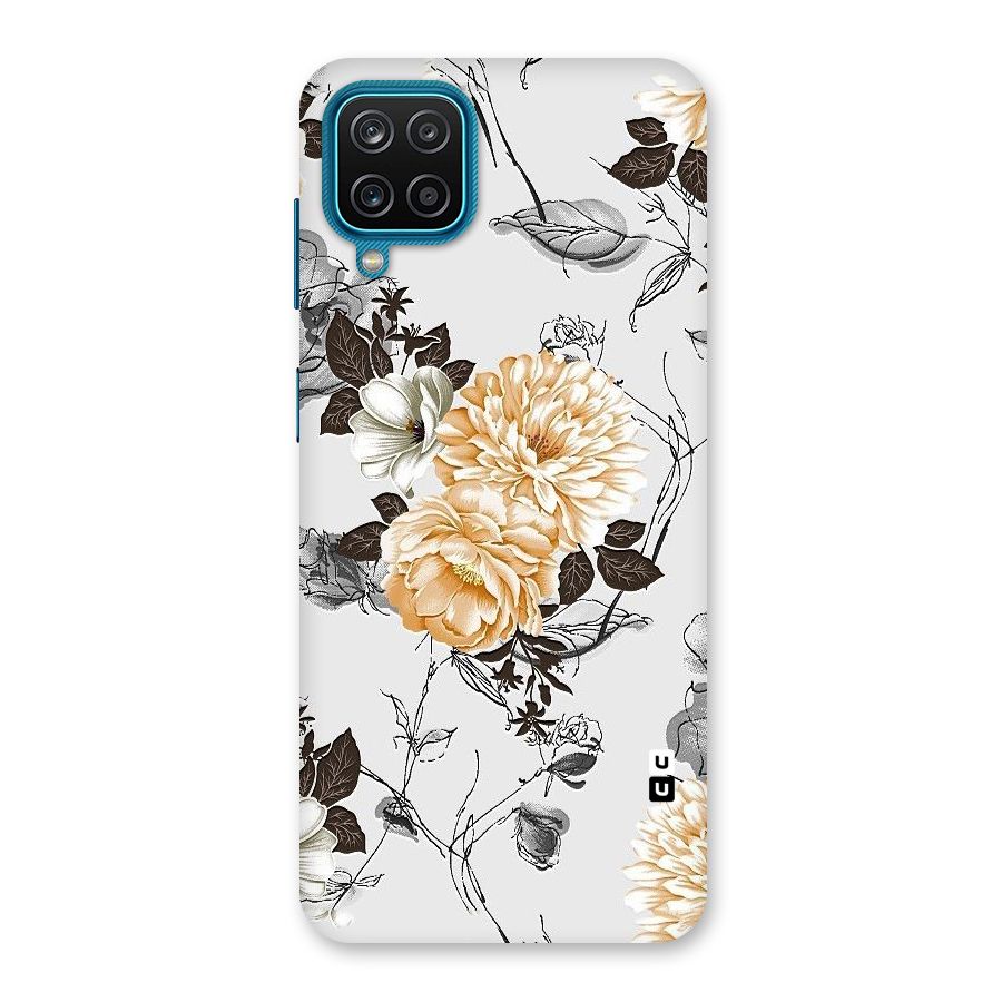 Yellow Floral Back Case for Galaxy M12