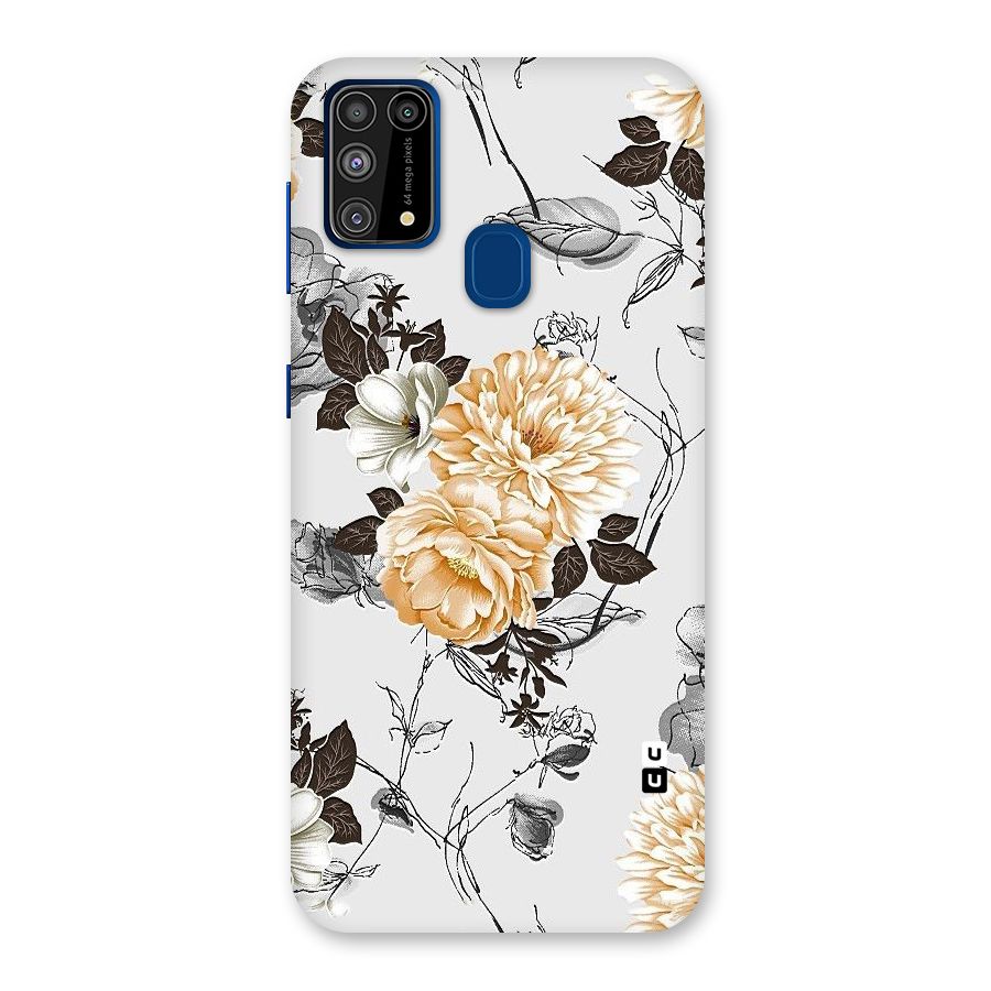 Yellow Floral Back Case for Galaxy M31