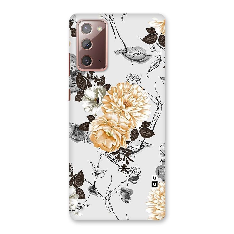 Yellow Floral Back Case for Galaxy Note 20