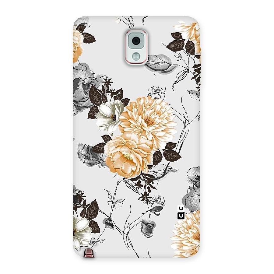 Yellow Floral Back Case for Galaxy Note 3