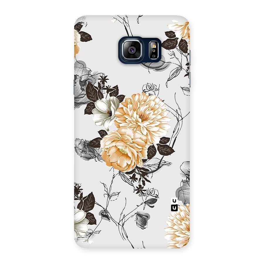 Yellow Floral Back Case for Galaxy Note 5