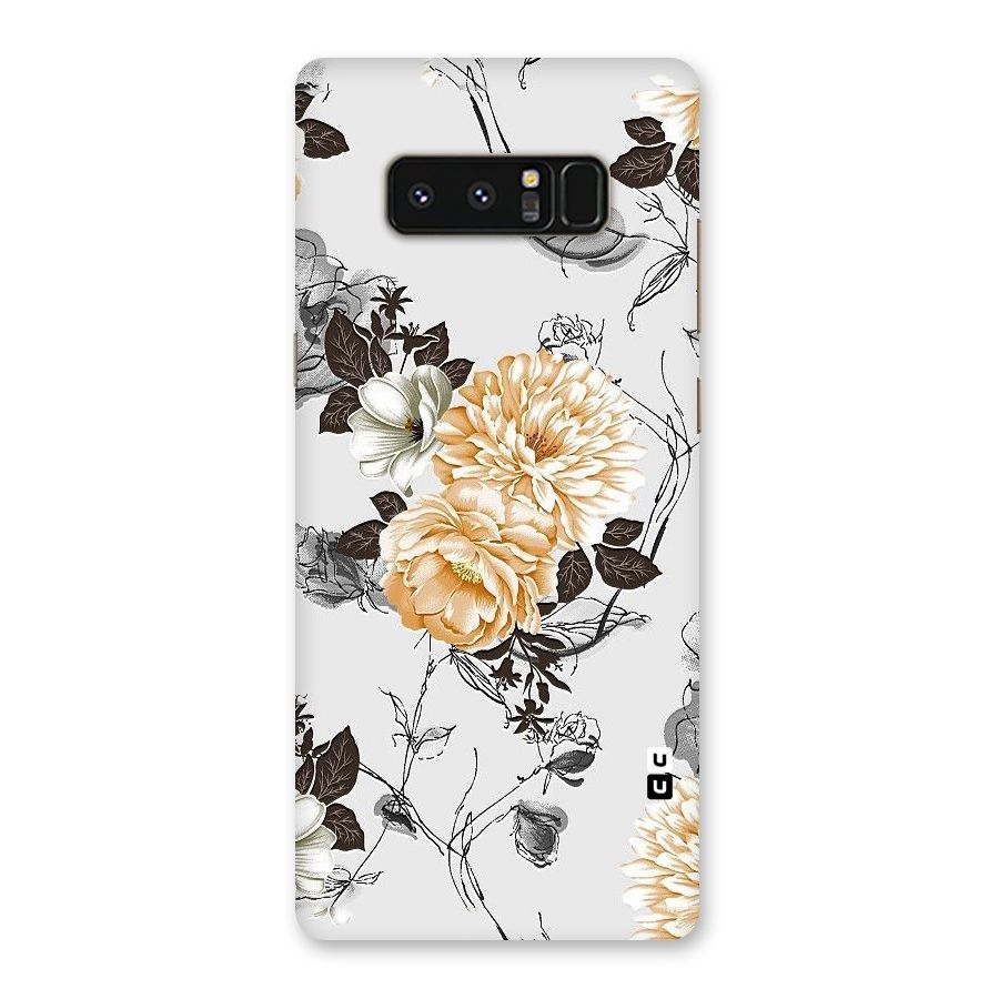 Yellow Floral Back Case for Galaxy Note 8