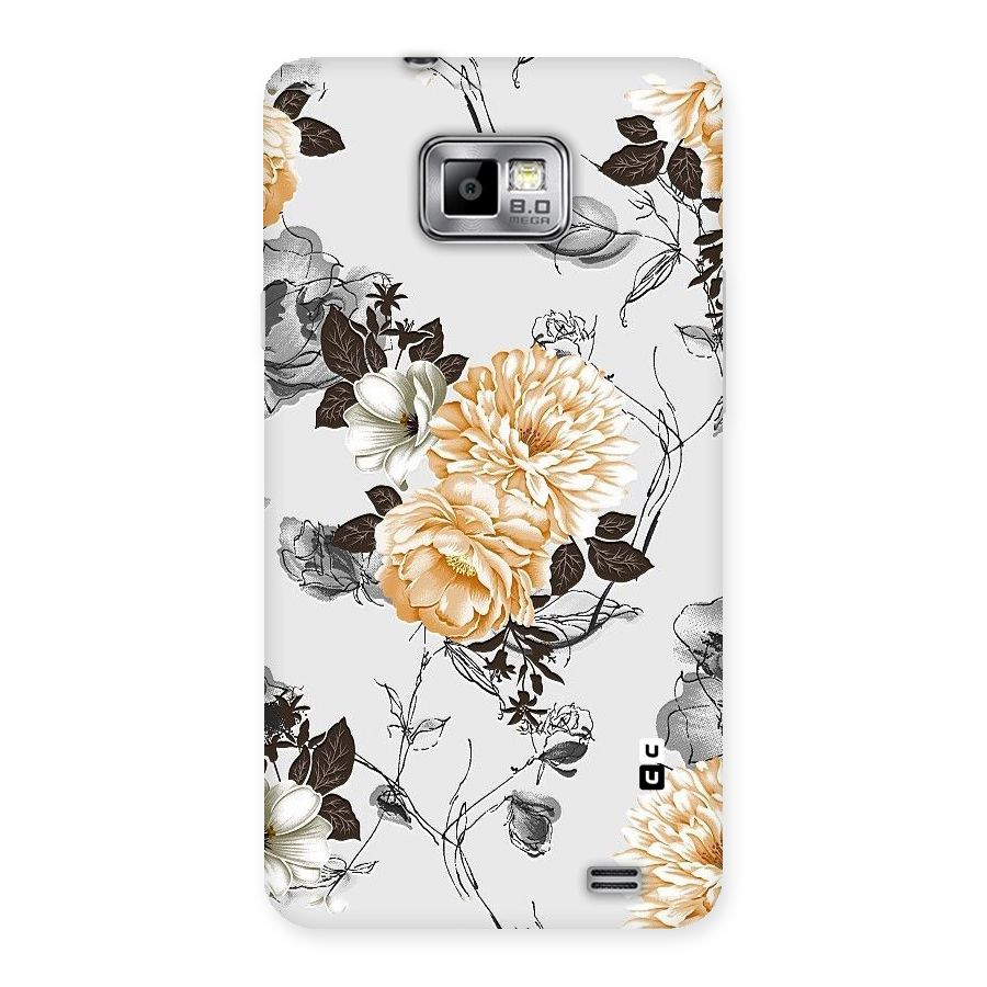 Yellow Floral Back Case for Galaxy S2