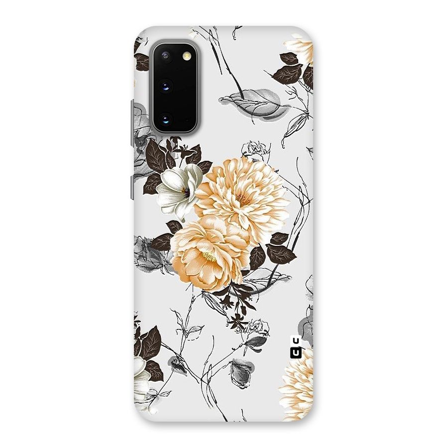 Yellow Floral Back Case for Galaxy S20