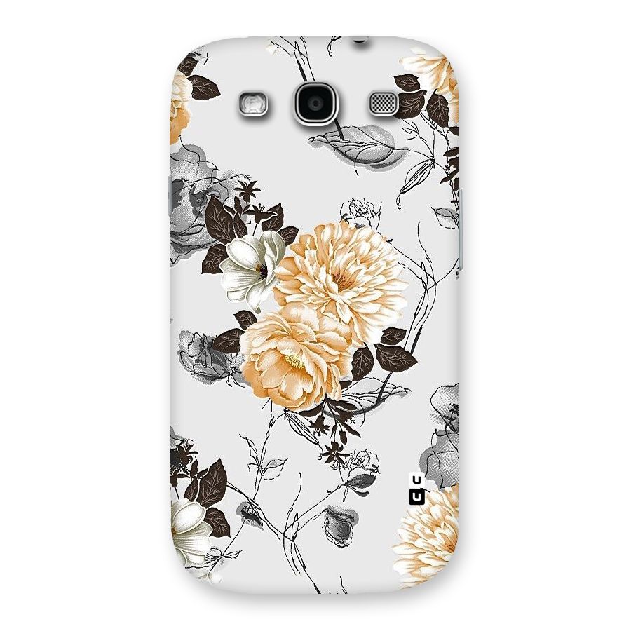 Yellow Floral Back Case for Galaxy S3