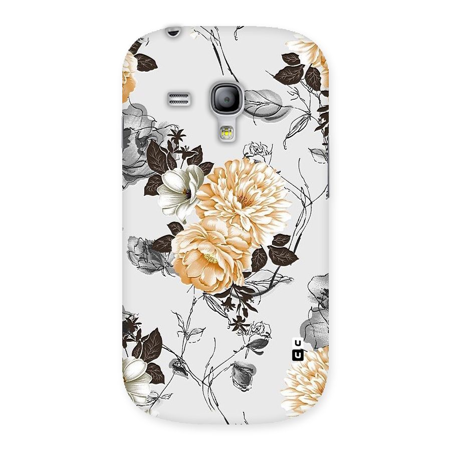 Yellow Floral Back Case for Galaxy S3 Mini