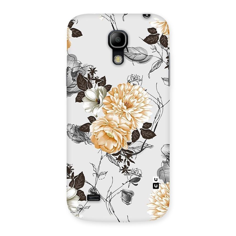 Yellow Floral Back Case for Galaxy S4 Mini