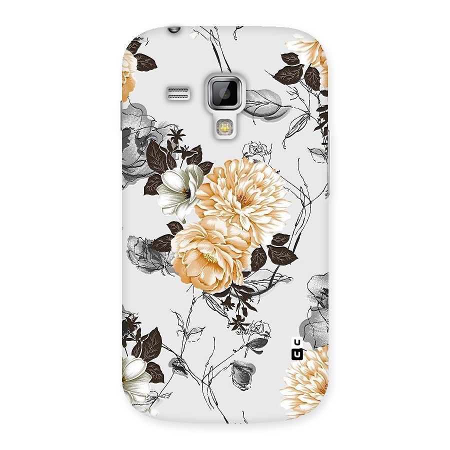 Yellow Floral Back Case for Galaxy S Duos