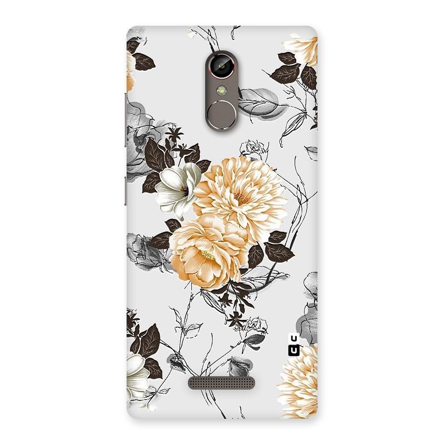 Yellow Floral Back Case for Gionee S6s