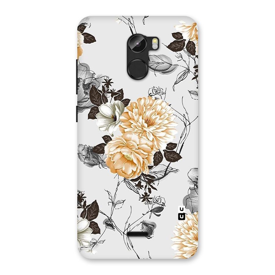 Yellow Floral Back Case for Gionee X1