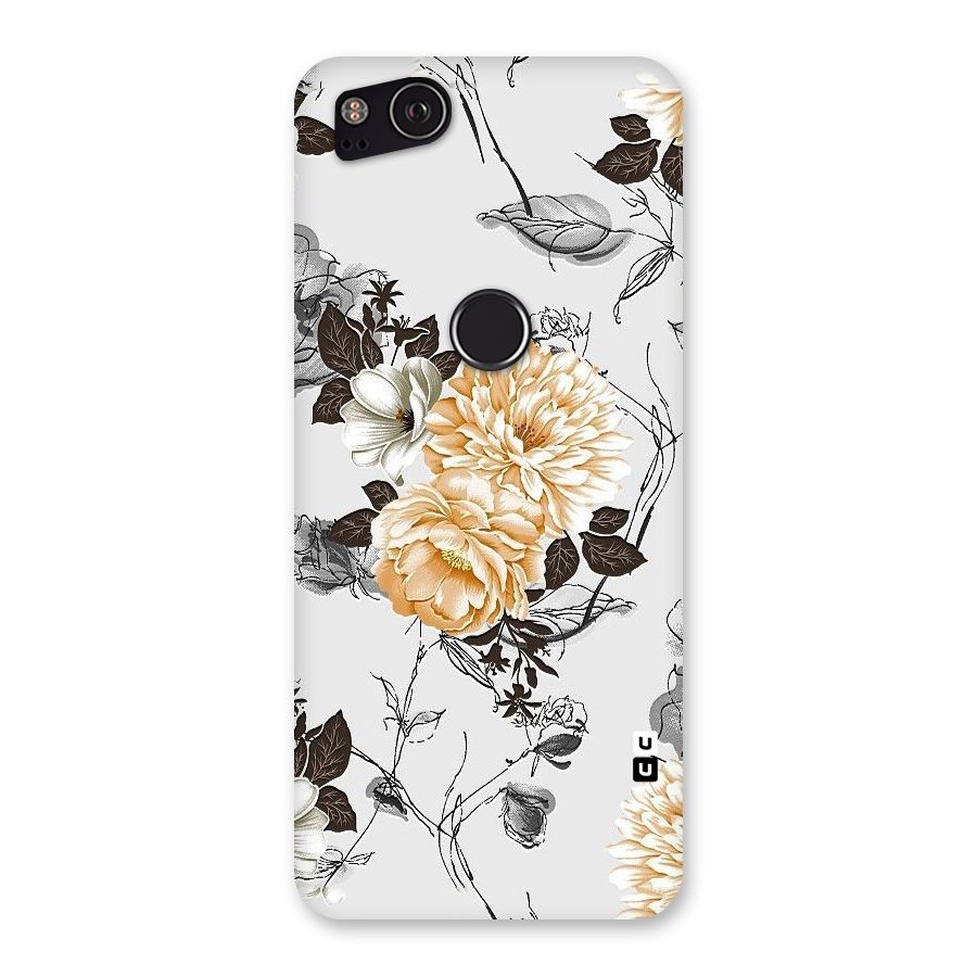 Yellow Floral Back Case for Google Pixel 2