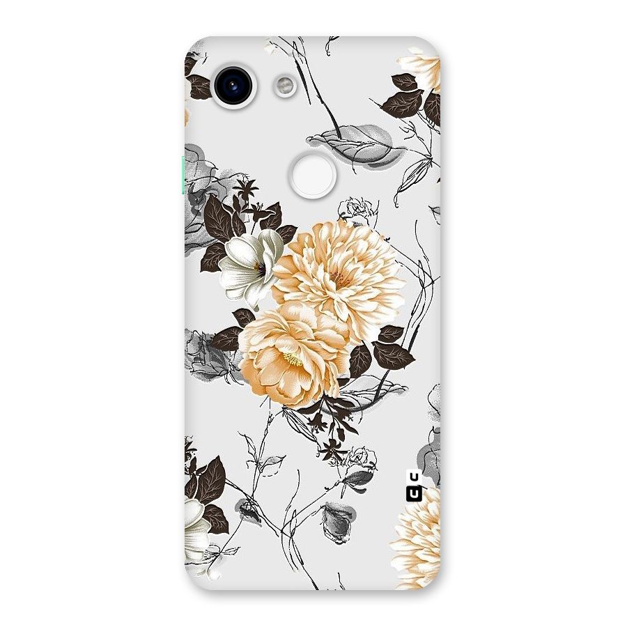 Yellow Floral Back Case for Google Pixel 3
