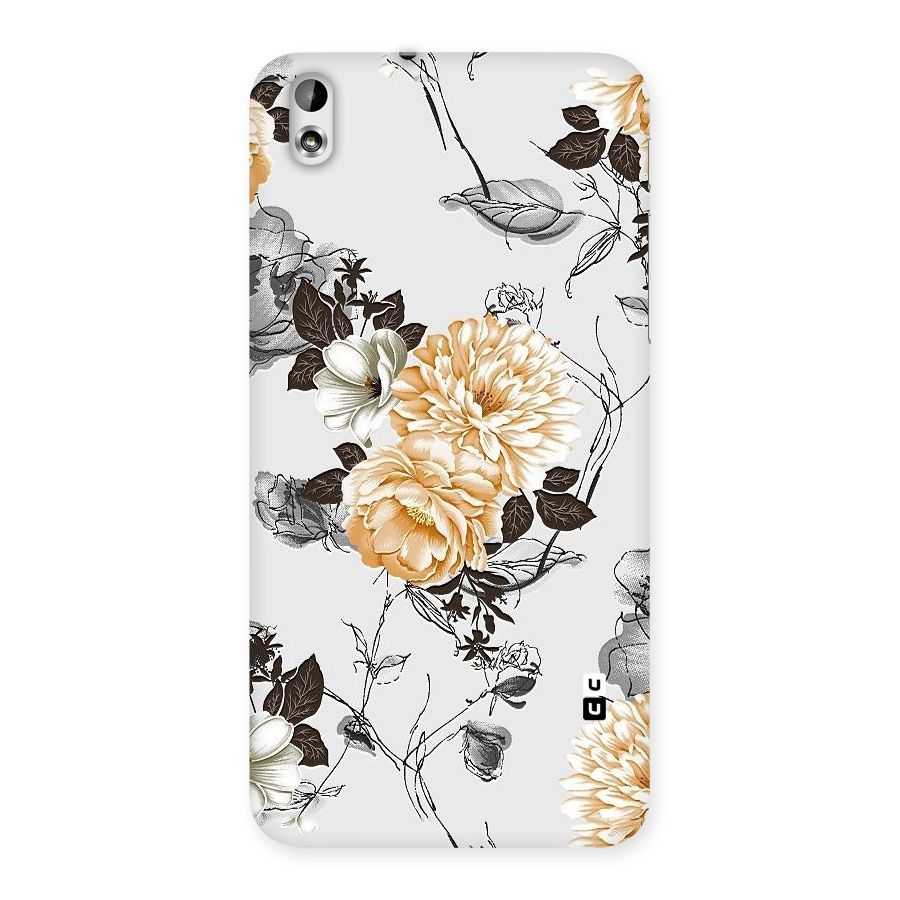 Yellow Floral Back Case for HTC Desire 816s
