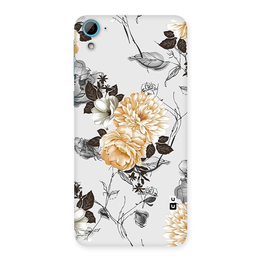 Yellow Floral Back Case for HTC Desire 826