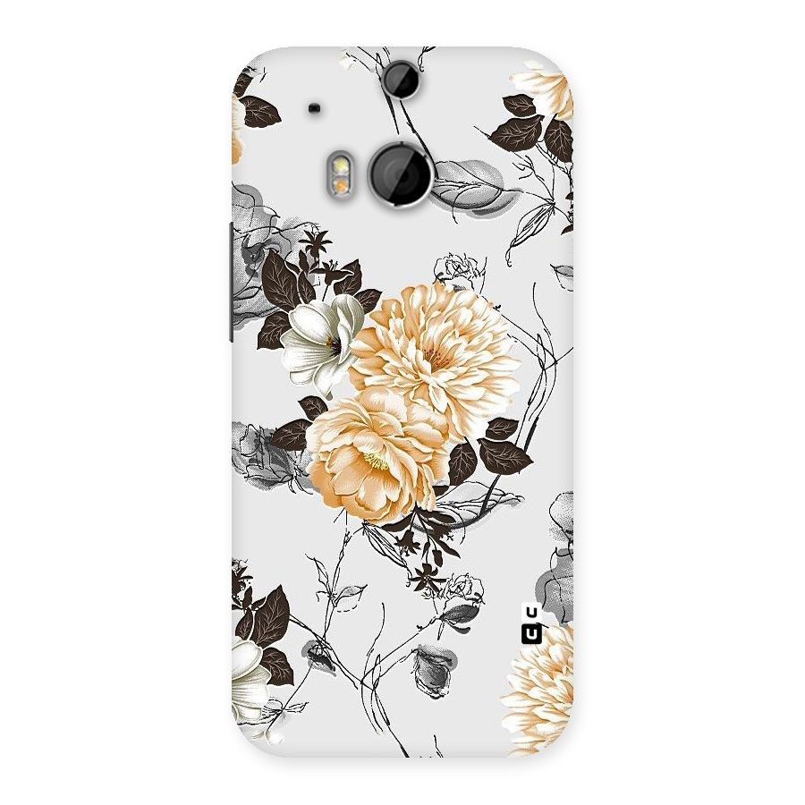 Yellow Floral Back Case for HTC One M8