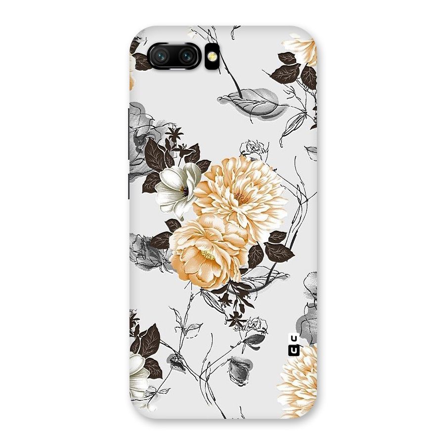 Yellow Floral Back Case for Honor 10