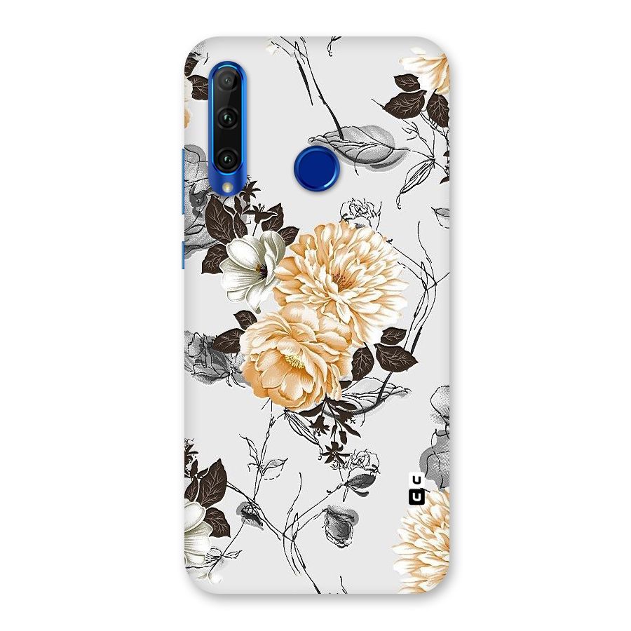 Yellow Floral Back Case for Honor 20i