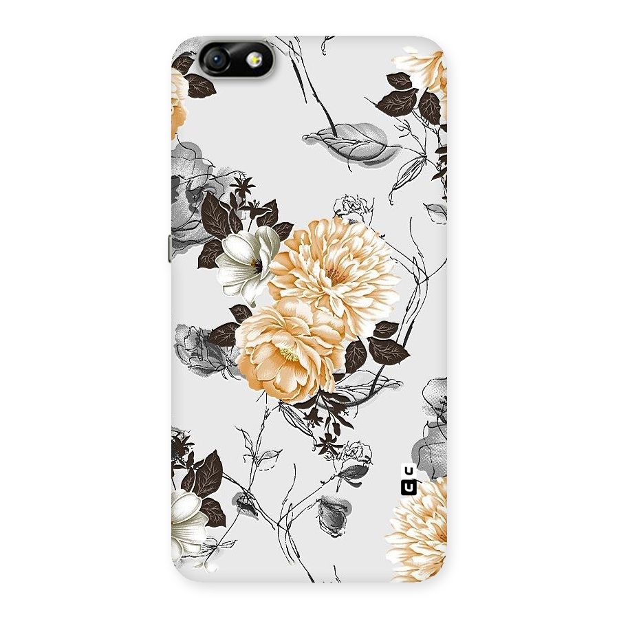 Yellow Floral Back Case for Honor 4X