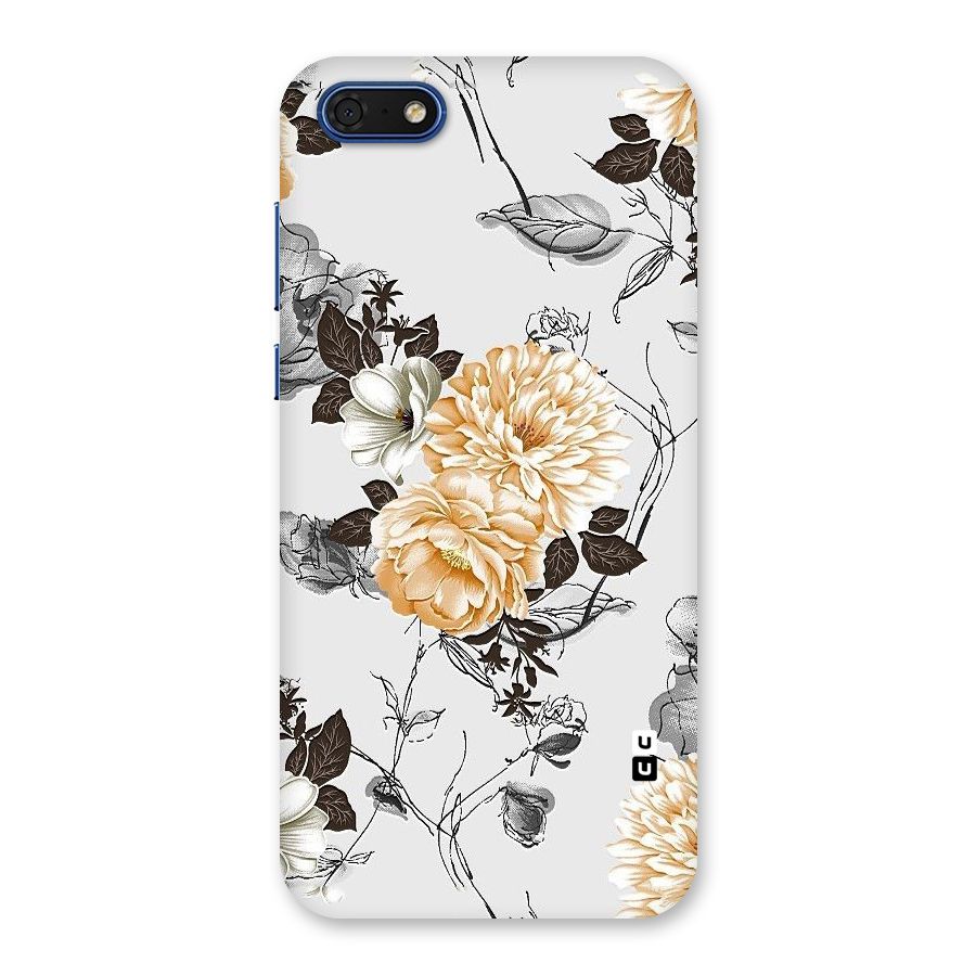 Yellow Floral Back Case for Honor 7s