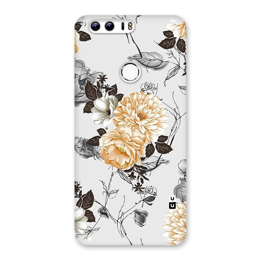 Yellow Floral Back Case for Honor 8