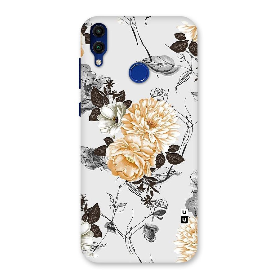 Yellow Floral Back Case for Honor 8C