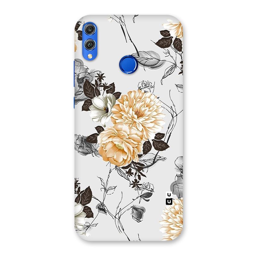 Yellow Floral Back Case for Honor 8X