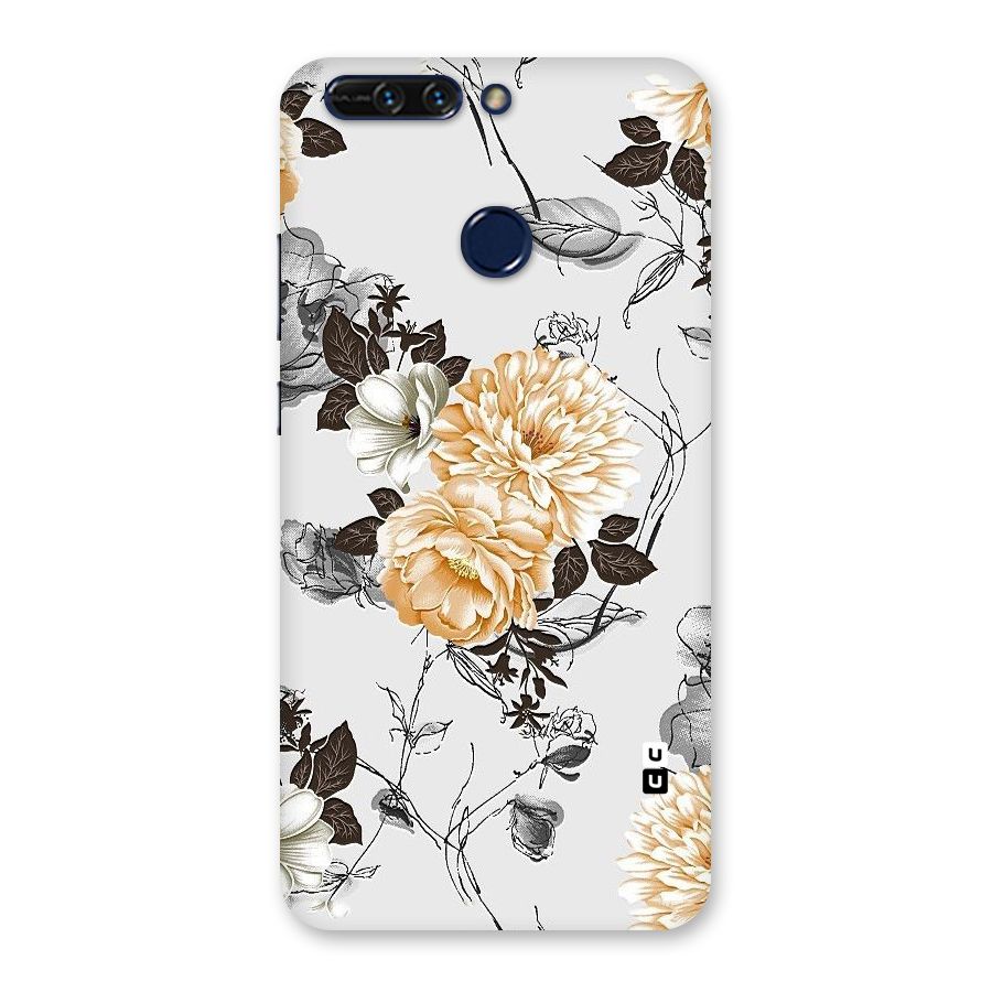Yellow Floral Back Case for Honor 8 Pro