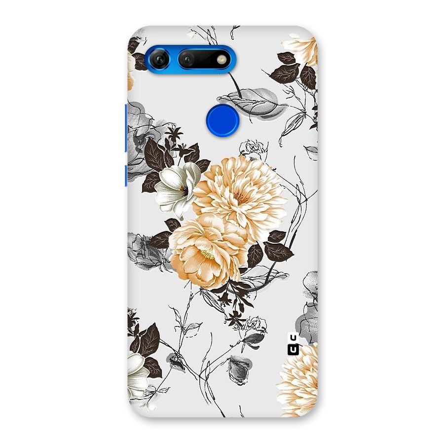 Yellow Floral Back Case for Honor View 20