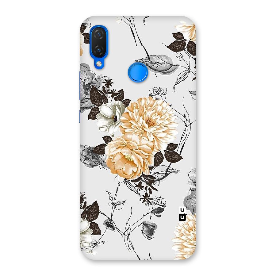 Yellow Floral Back Case for Huawei P Smart+