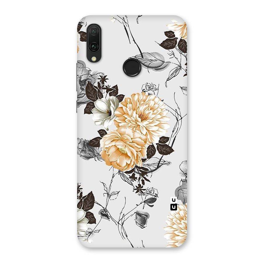 Yellow Floral Back Case for Huawei Y9 (2019)