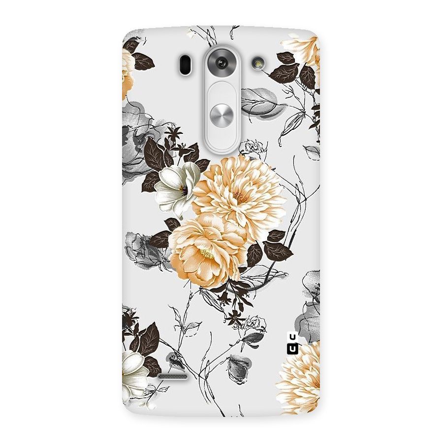 Yellow Floral Back Case for LG G3 Beat