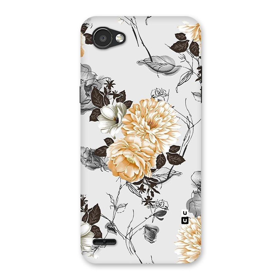 Yellow Floral Back Case for LG Q6