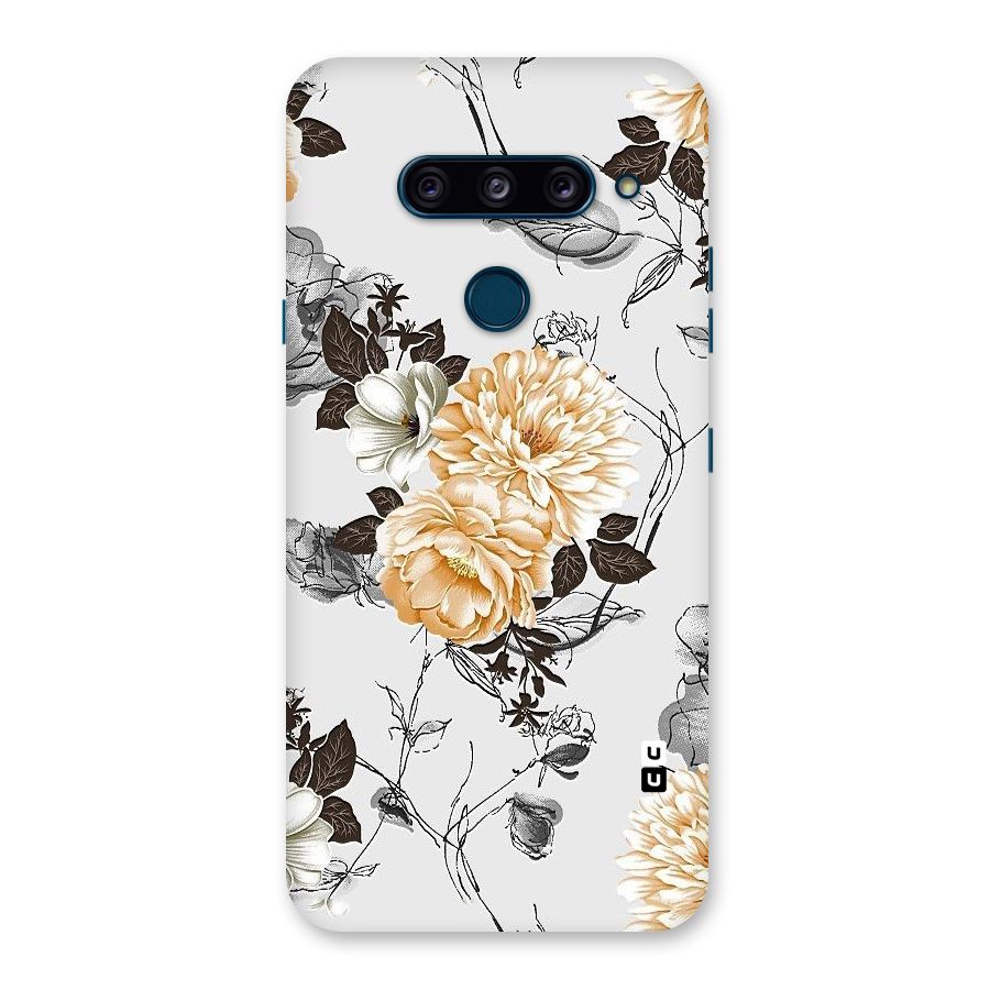 Yellow Floral Back Case for LG  V40 ThinQ