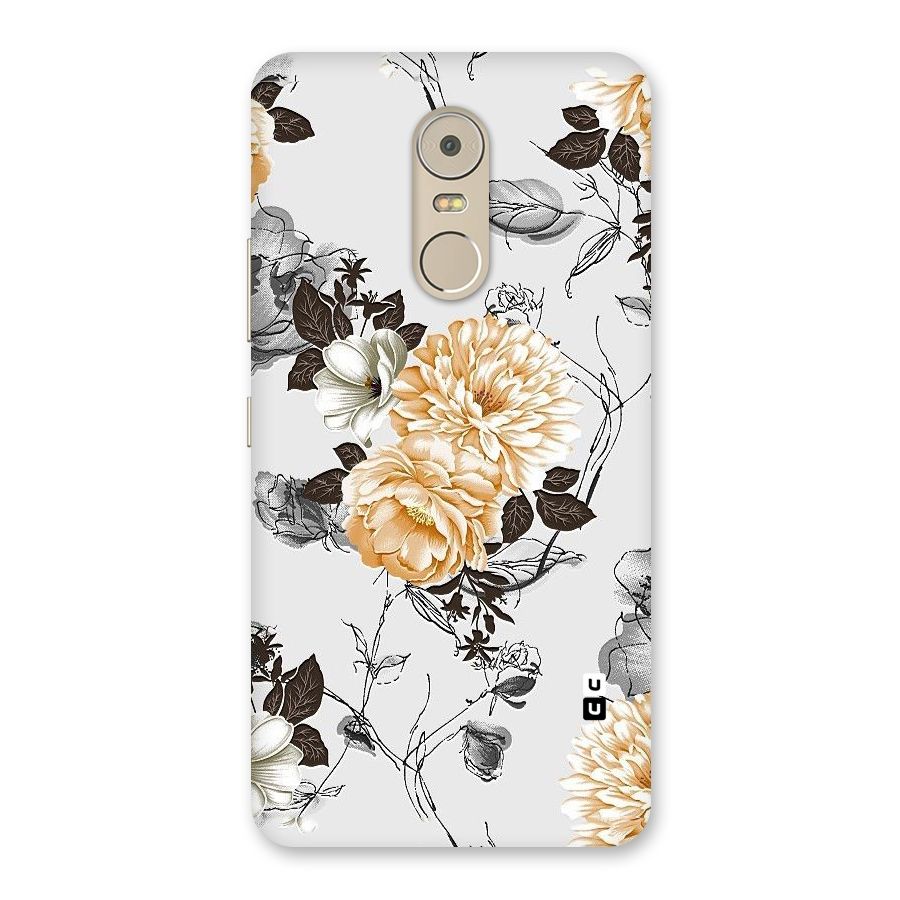 Yellow Floral Back Case for Lenovo K6 Note