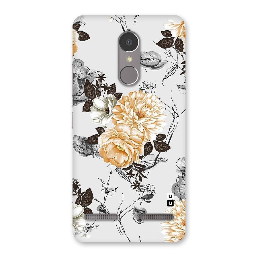 Yellow Floral Back Case for Lenovo K6 Power