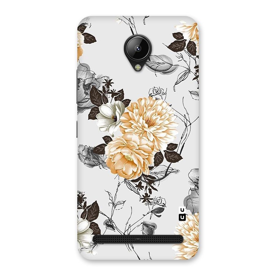 Yellow Floral Back Case for Lenovo C2