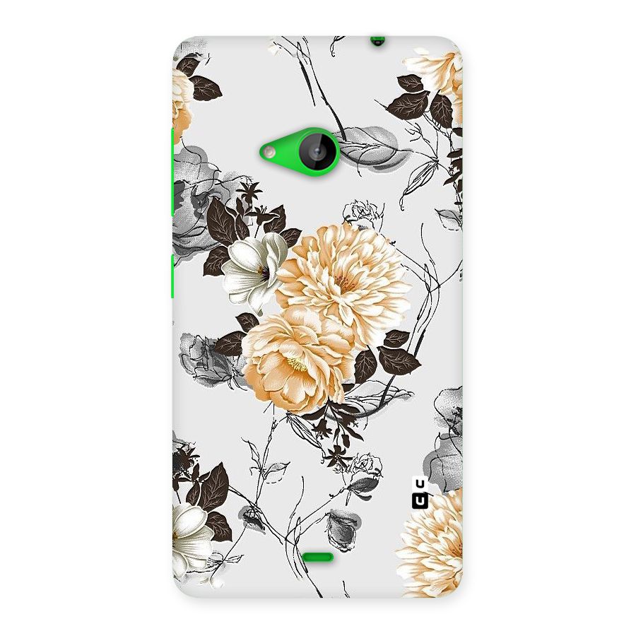 Yellow Floral Back Case for Lumia 535