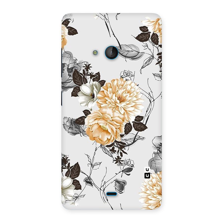 Yellow Floral Back Case for Lumia 540