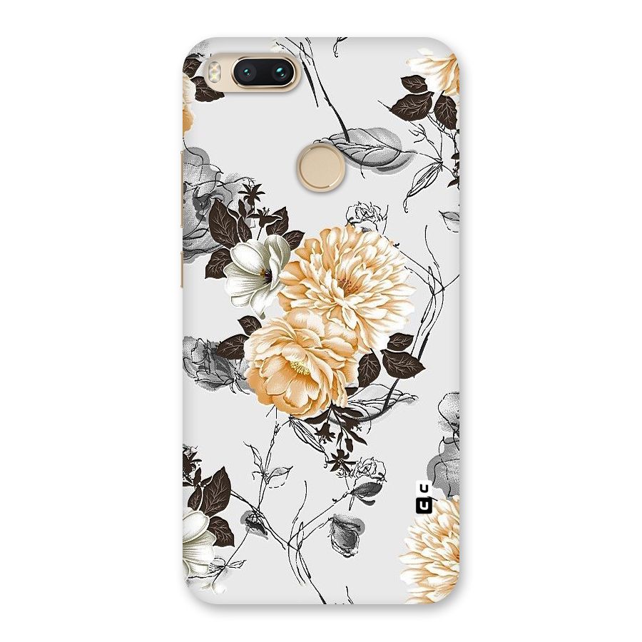 Yellow Floral Back Case for Mi A1