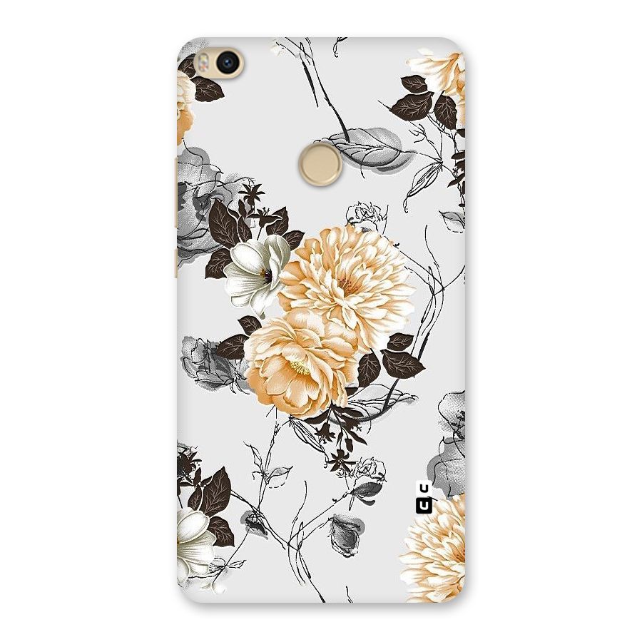 Yellow Floral Back Case for Mi Max 2