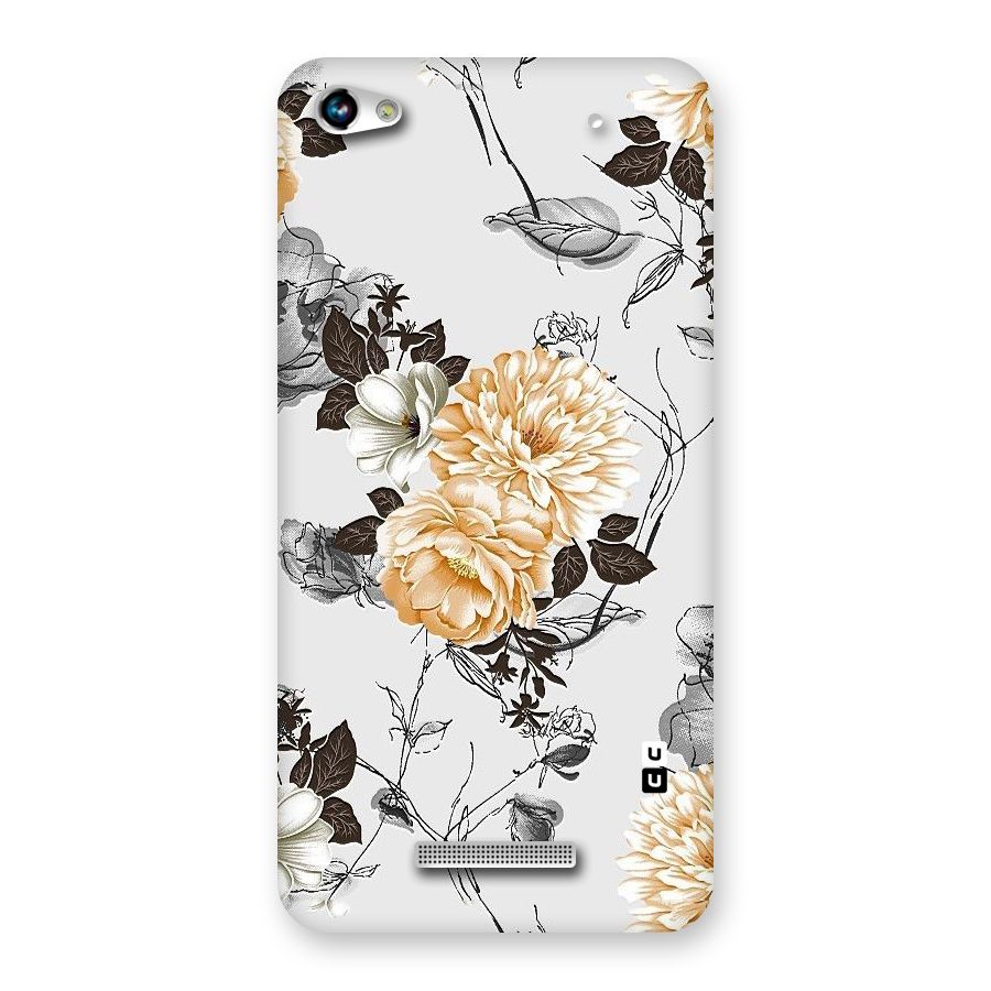 Yellow Floral Back Case for Micromax Hue 2